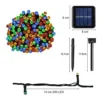 Luces Multicolores Solar Navideña 200 Led 20m Exterior Hogar - Image 2