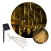 Luces Lluvia Navidad Solares Calida Color Deco 8 Tubos 30cm