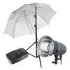Kit Flash Estudio Vl 200w Visico Sombrilla Pie Emisor Remoto
