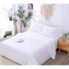 Juego De Sabanas 2 1/2 Plaza Lisa Premium 140x190+25cm Alto (Blanco) - Image 2